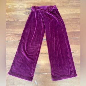 Pajamagram Wide-Leg Fuzzy Bottoms in Deep Magenta